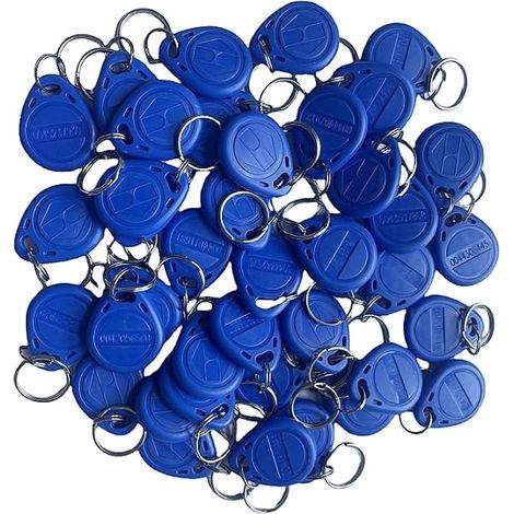 Lot de 40 porte-clés RFID EM4100 125 kHz, jeton d'identification de proximité en lecture seule, étiquettes d'accès RFID sans contact pour porte de sécurité d'entrée et système de contrôle d'accès (1/5)