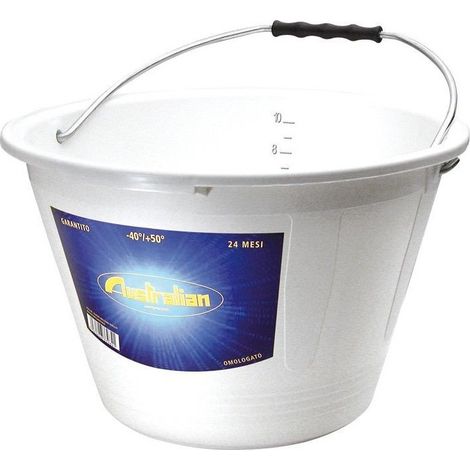 Australian secchio bianco in plastica per muratore