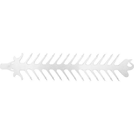 Brochettes plates double pointe en acier inoxydable réutilisables pour viande, cuisine, camping, forme dragon (1/5)
