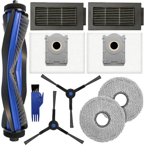 Zubehörset für Saugroboter, kompatibel mit Ecovacs Deebot T50 Pro Omni und T50 Omni, 10-teiliges Set, 1 Hauptbürste, 2 Staubbeutel, 2 Reinigungstücher, 2 Filter, 2 Seitenbürsten (1/5)