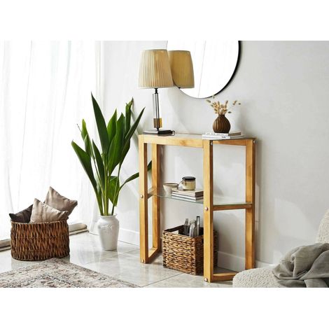 Dmora - Consolle Euphoria, Tavolo multiuso, Mobiletto d'appoggio, Scrivania da corridoio, 85x31h85 cm, Quercia, con imballo rinforzato, con imballo rinforzato (1/5)
