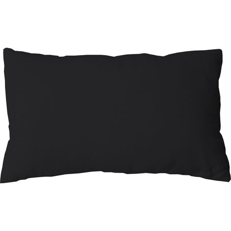 Coussin 30 x 50 cm LOLA 100% coton coloris NOIR
