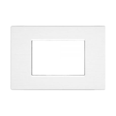 MAPAM Placca tecnopolimero spazzolato bianca 3P - GEM-P6003SP-BI