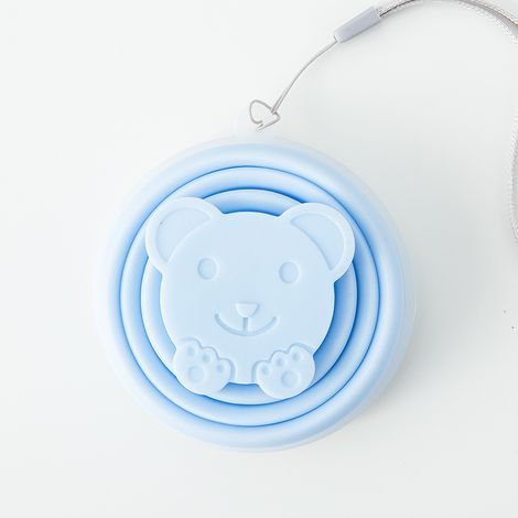 Tasse de salle de bain 200ml, tasse d'eau pliable en Silicone en forme d'ours, tasse à bouche rétractable Portable, salle de bain(bleu ciel) (1/5)