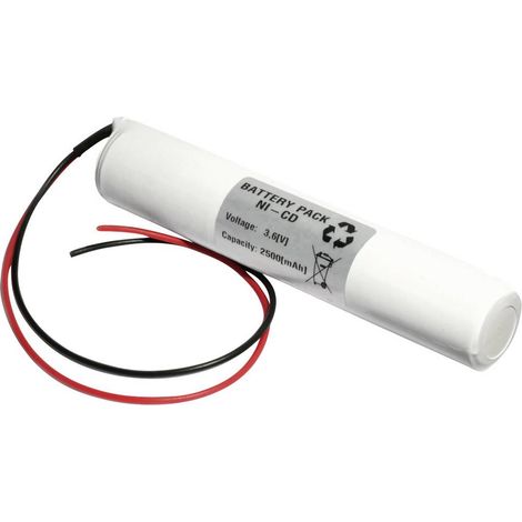 Batteria per luci di emergenza Emmerich 36C2500S con cavo 3.6 V 2500 mAh