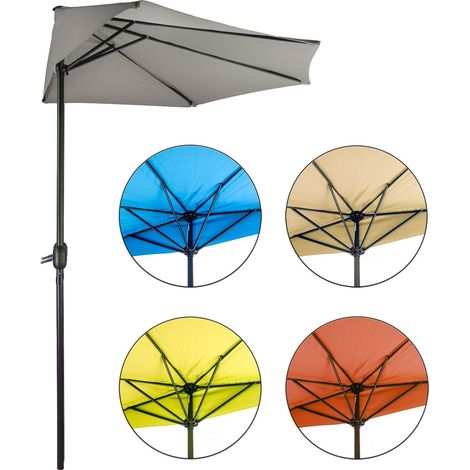 Sonnenschirm halbrund La Spezia Halbschirm Balkonschirm Terrasse - Farbwahl