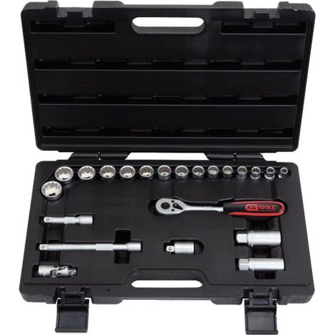 ULTIMATIVES 3/8'' Steckschlüssel-Set und Zubehör, 12-Kant, 22 Teile (1/5)