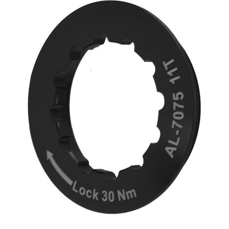 Bague de verrouillage de roue libre à clip en alliage d'aluminium (noire) adaptée aux pièces de vélo de montagne pour la pratique du VTT en extérieur. (1/5)