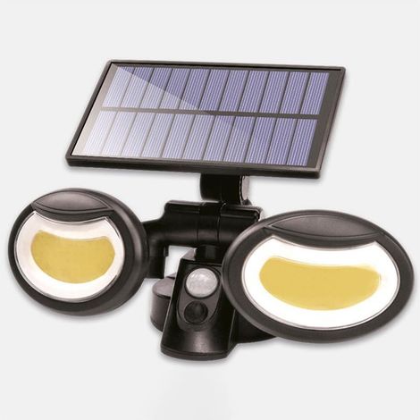 Suprema PROIETTORE SOLARE ORIENTABILE, 2x8 watt, 2x400 lumen, luce fredda - 1 pezzo (1/2)
