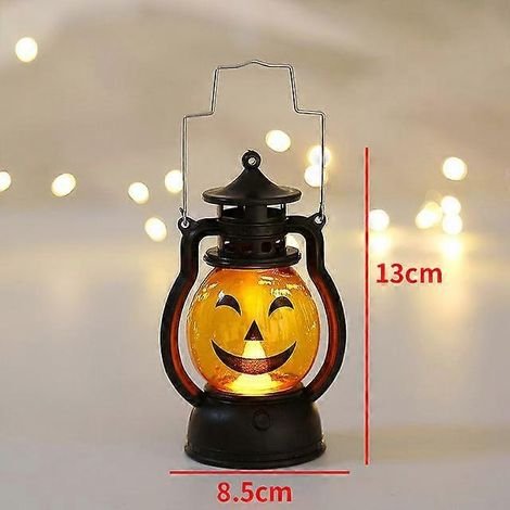 Bougies LED d'Halloween, décorations d'horreur, fantômes, citrouilles, château, maison hantée, accessoires d'extérieur 07 (1/5)
