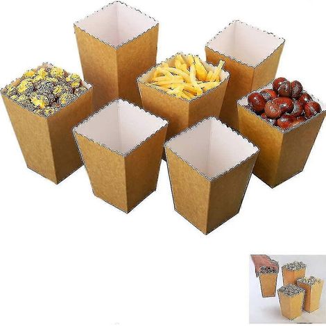 Le contenant à popcorn en carton est sûr et non toxique, idéal pour les fêtes, les anniversaires et les mariages (lot de 50). (1/4)