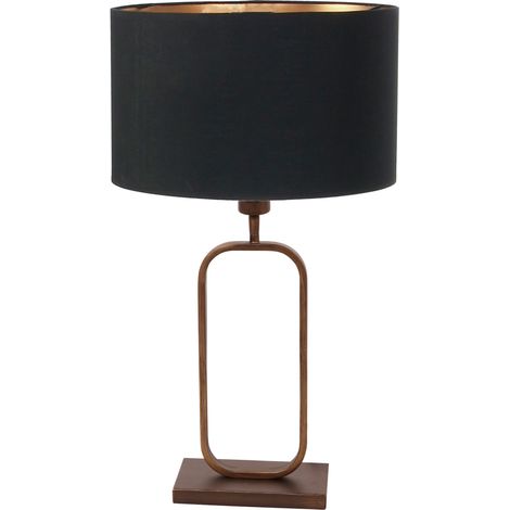 Steinhauer - tischlampe - Stang - bronze - leinen metall -