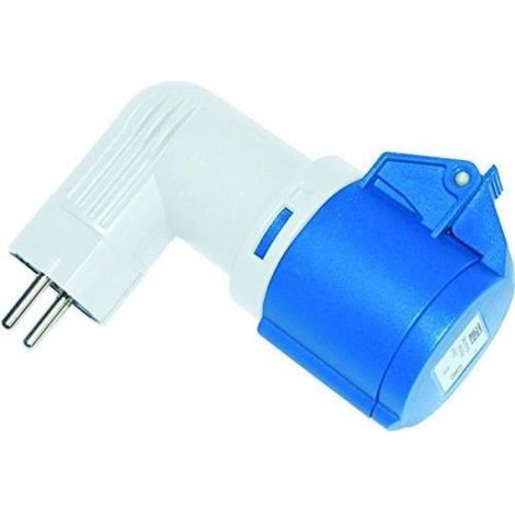 Adaptateur 3 Pôles Avec Terre - 16 A - Droit - IP20 - Pour Camping-Caravane Et Extérieur - Unité