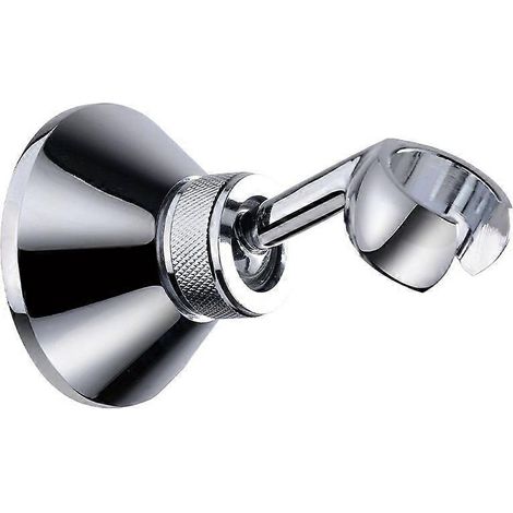 Support de douche réglable Cooper chromé, support mural pour douchette à main standard. (1/5)
