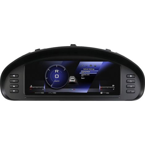 Cuadro de instrumentos digital, pantalla HD, cabina virtual, compatible con Peugeot 407 407 SW 2004 - 2010, Tablero de instrumentos (1/2)