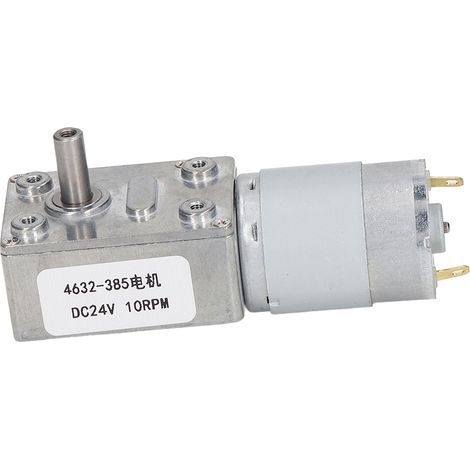 Gleichstrom-Untersetzungsmotor, CW/CCW, stabiler und präziser Betrieb, Aluminium-Messing-Schneckengetriebemotor, 24 V DC, 10 U/min (1/5)