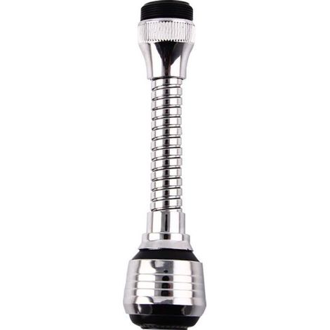 Bec de robinet - Adaptateur de robinet de cuisine pivotant à 360° - Argent flexible (1/3)