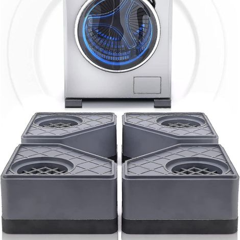 Patins anti-vibrations pour lave-linge, lot de 4, 4 pieds anti-chocs et anti-bruit pour lave-linge et sèche-linge, 4,5 cm (1/5)