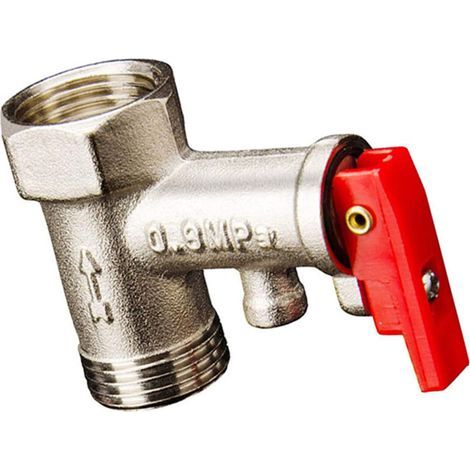 Soupape de décharge de pression pour chauffe-eau électrique – Laiton nickelé – Fonction anti-retour – Compatible avec chauffe-eau standards (1/5)