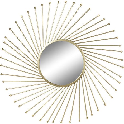 Miroir mural doré design pour une déco chic - Doré sophistiqué et chaleureux