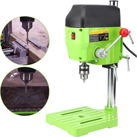 Mini perceuse d'établi avec support, table de perçage pour métal et bois, machine électrique 5166A, prise UE 220 V (1/5)