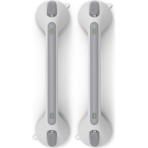 Poignée Ventouse, Douche à Ventouse, Sans Perçage, Barre d’Appui de Baignoire Murale, Poignée de Salle de Bain Antidérapante,Pour Personnes Âgées, Handicapés (16in-2pcs) (1/5)