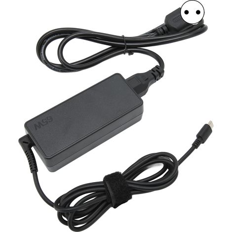 Adaptateur secteur pour ordinateur portable Lenovo 100-240VEU : protection de sécurité, résistance aux hautes températures, prise USB-C stable et sûre.