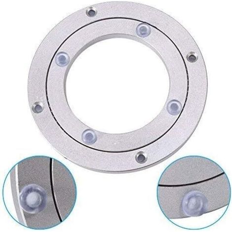 Rotating Turntable, Ball Bearing TV Turntable Swivel Plate Smooth Aluminum Alloy Rotating Turntable for Serving Displays (6 inch)