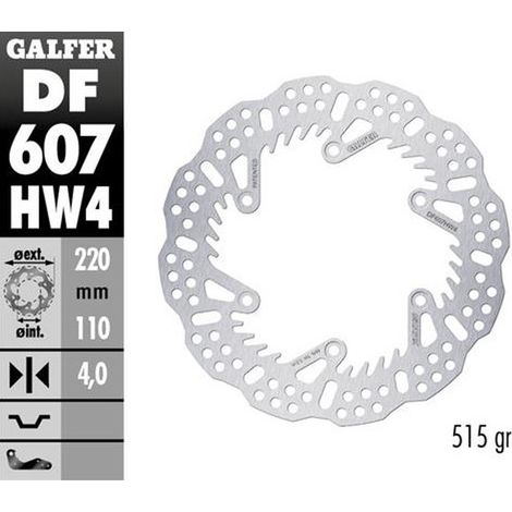 Disco de freno trasero Galfer Shark MX para KTM, Husqvarna '93-'24 (1/3)