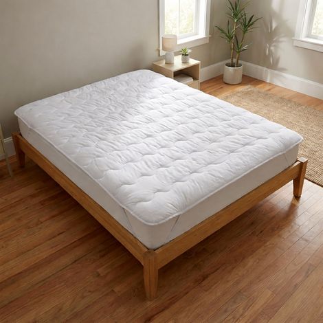 Surmatelas Moelleux 90x200 cm - Protege Matelas Impermeable - Housse Coton - 4 Coins Elastiques - Traitement Anti-Acarien