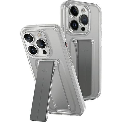 Uniq Case Heldro Halterung mit Ständer für iPhone 15 Pro Max 6,7 Zoll, transparent/durchscheinend (1/5)