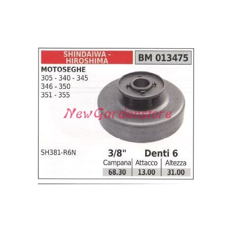 Ritzel SHINDAIWA Kettensägenmotor 305 340 345 346 350 351 3/8' Zähne 6 013475