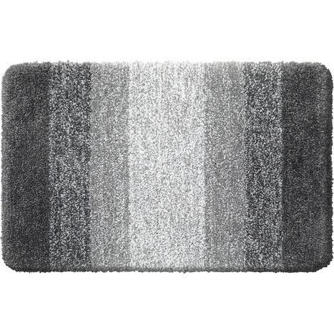Tapis de Bain 40 x 60 cm Microfibre Antiderapant Extra Absorbant Grise (1/5)