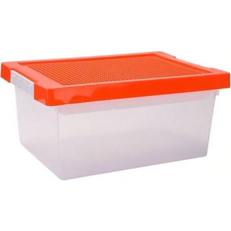 Boîte de rangement polyvalente avec couvercle,Rouge, 36.5 x 24.5 x 16.5 cm (1/2)