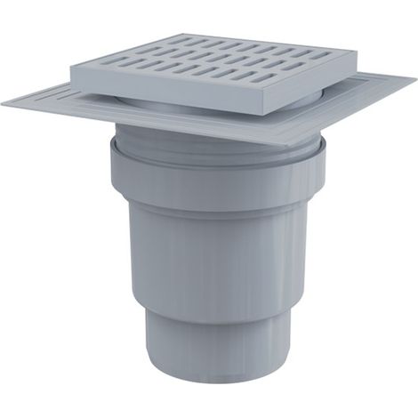 Alcadrain Douchegoten - Siphon de sol, droit 15x15 cm, collier niveau 2 d'isolation, arrêt des odeurs d'eau, plastique APV11 (1/3)