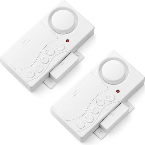 Freezer door alarm when the door is open, 3/15/30/60 second adjustable delay wireless refrigerator alarm, 4-in-1 door sensor bell, loud 108dB open door alarm, 2-pack