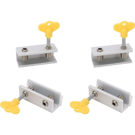 Serrures de Fenêtre en Alliage d'Aluminium Ajustables avec Clé pour Fenêtres Coulissantes Verticales et Horizontales (1/5)