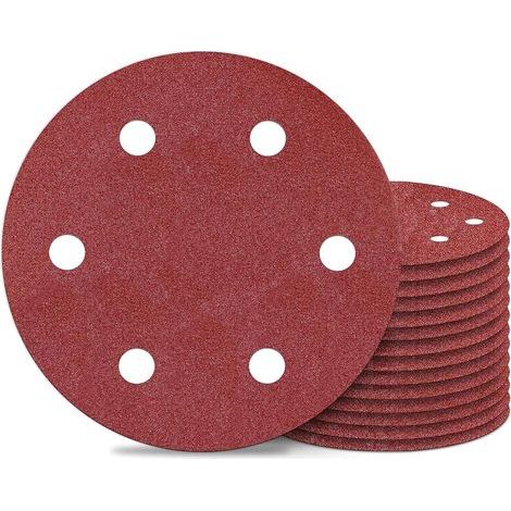 25-teiliges Set mit 225-mm-Schleifscheiben, 180er Körnung, Schleifscheiben für Langhalsschleifer, 6-Loch-Trockenbauschleifer, Rundschleifpapier (1/5)