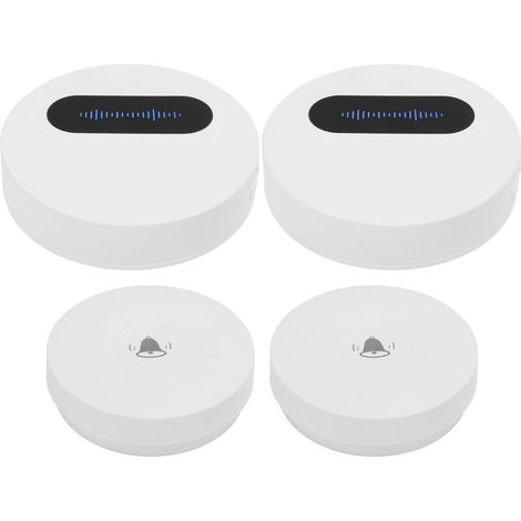 Sonnette sans fil avec émetteur-récepteur, étanche IP44, flash LED, 58 mélodies, 4 niveaux de volume, prise européenne.