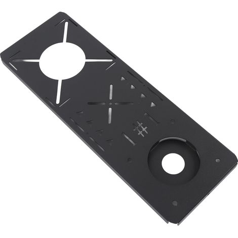 Plateau de table portable en acier inoxydable avec fente de connexion rapide et 4 trous pour équipement d'alimentation en eau de 65 mm de diamètre, compatible avec les tables de camping IGT. (1/5)