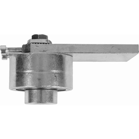 Deco Fer Forge – Pivot haut réglable pour portail – Ø68mm – Acier zingué – Platine 120mm – Longueur réglable 90-105mm – Charge max 650kg – À souder (1/5)