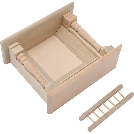 Maison de poupée échelle 1:12, décoration de cheminée, meubles miniatures en bois (1/5)