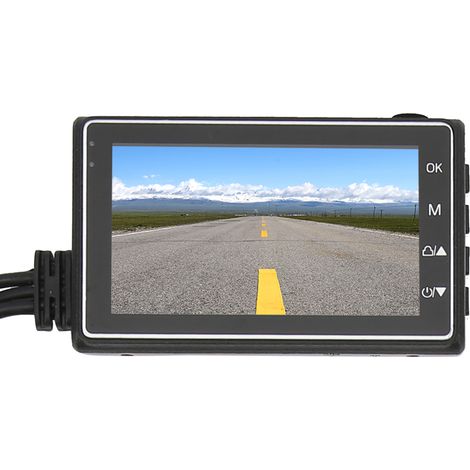 Caméra embarquée Moto Double Caméra Avant Arrière 1080P+720P Enregistreur de conduite Accessoires Moto (1/5)