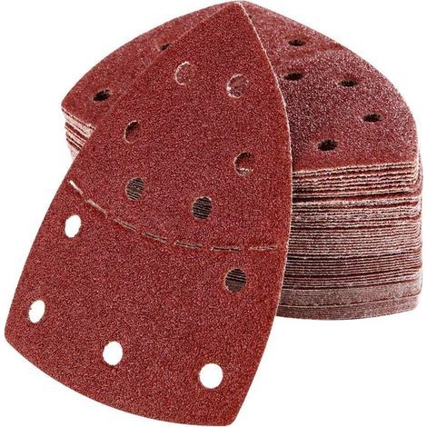 Triangles de Ponçage, Papier de Verre pour Bosch PSM 100A, PSM 160, PSM 200 AES, PSM 18, PDA 180, PSM 160 A/PSM 80/PRIO, 105 mm x 152 mm, Lot de 60, Grain P40/60/80/120/180/240 (1/5)