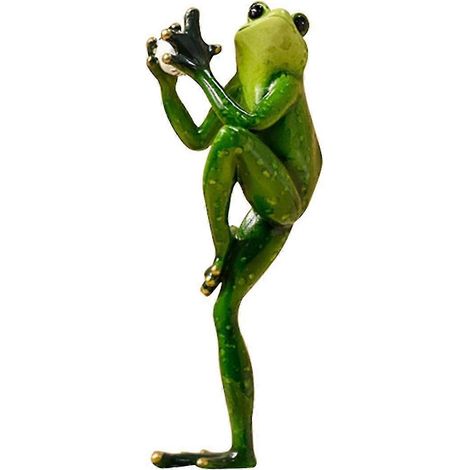 Figurine de grenouille noble, grenouille pastorale, artisanat en résine, décoration pour meuble TV, véranda, cave à vin, ornement animalier (1/5)