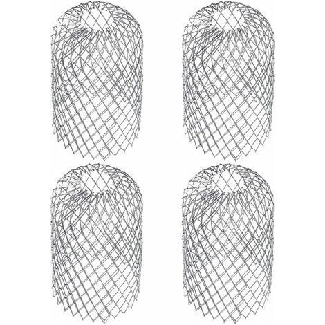 Lot de 4 Gardes de Gouttière en Métal Tamis de Filtre Extensible Crépine de Feuilles Protections de Tuyau de Descente pour Gouttières Tuyau de Descente (1/5)