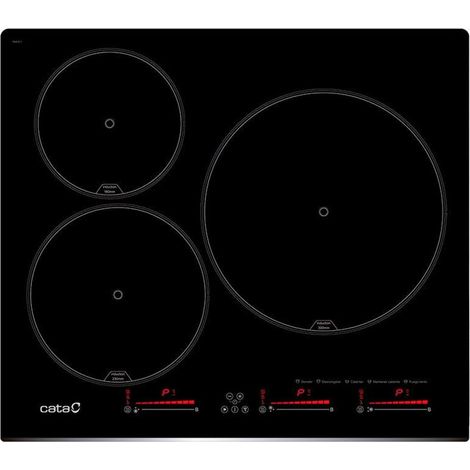 Cata INSB 6003E2 BK - Vitroceramica Induccion 3 Zonas Coccion Ancho 59 Cm