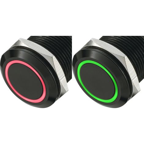 TRU COMPONENTS 702477 LAS1-AGQ-11E/R-G Vandalismusgeschützter Drucktaster 250 V/AC 5 A 1 x Aus/(Ein)