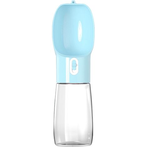 Botella de agua portátil para perros, 400 ml, de plástico, para hidratar a perros u otras mascotas, color azul (1/5)