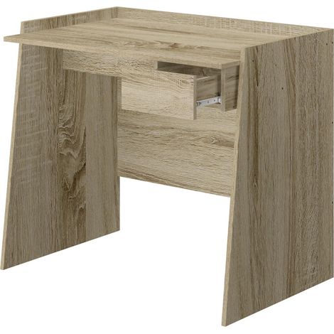 Scrivania Rovere 90 cm con Cassetto Porta Pc Moderna Tavolo Consolle Cameretta (1/4)